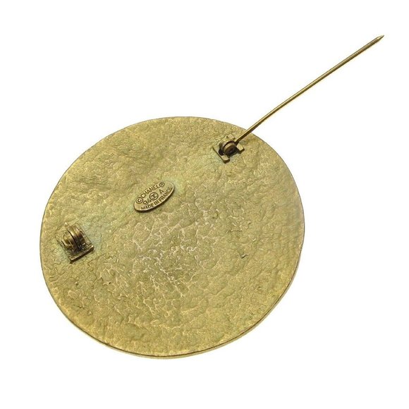CHANEL CC Medallion Motif Brooch Pin Corsage Gold-plated 94A Authentic AK38081i - Picture 3 of 4